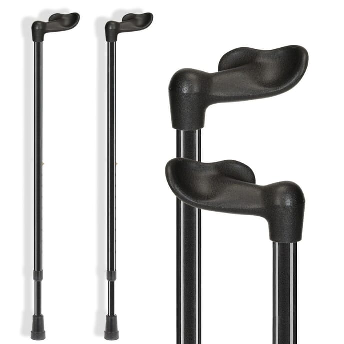 ossenberg comfort fischer handle walking stick black