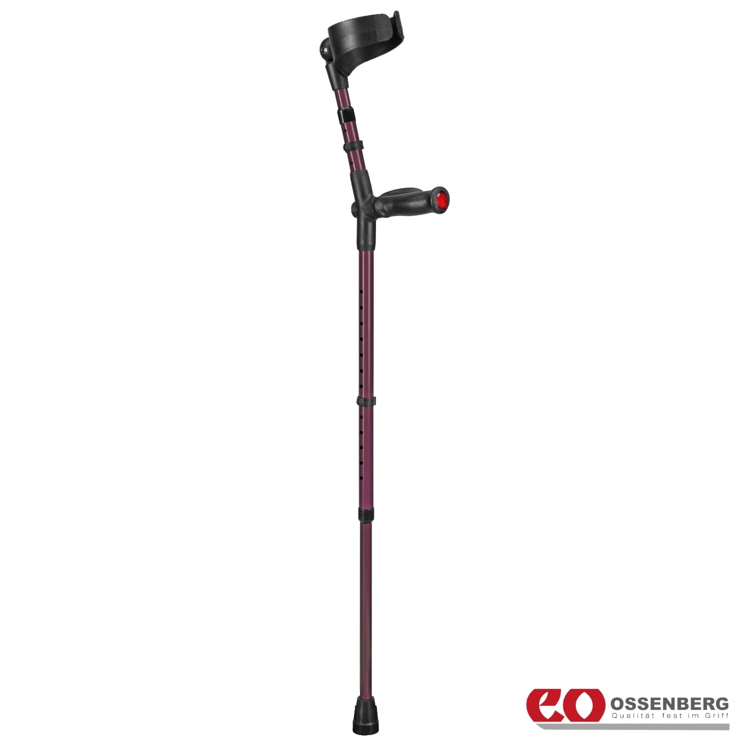 View Ossenberg Comfort Grip Double Adjustable Crutches Blackberry Right information