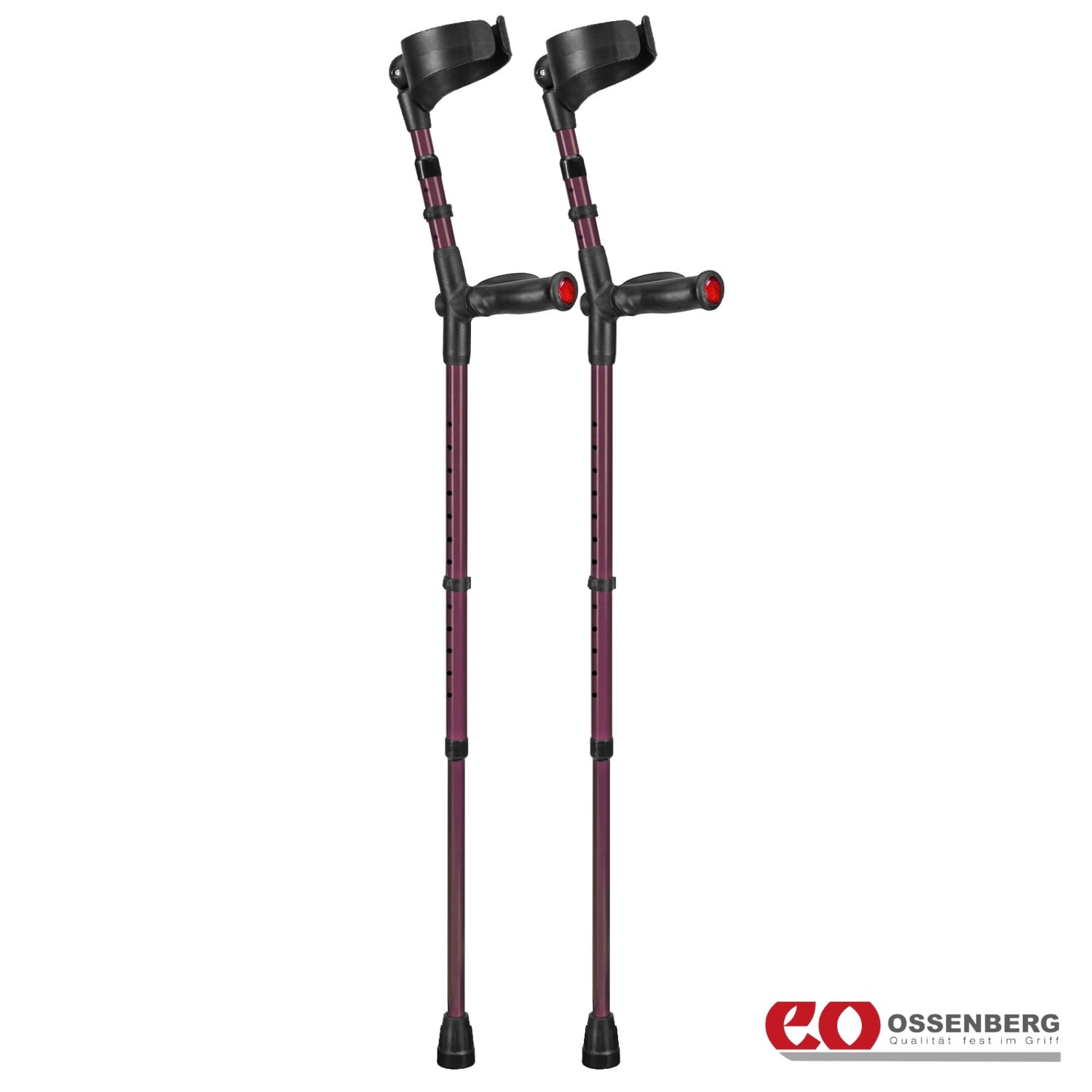 View Ossenberg Comfort Grip Double Adjustable Crutches Blackberry Pair information