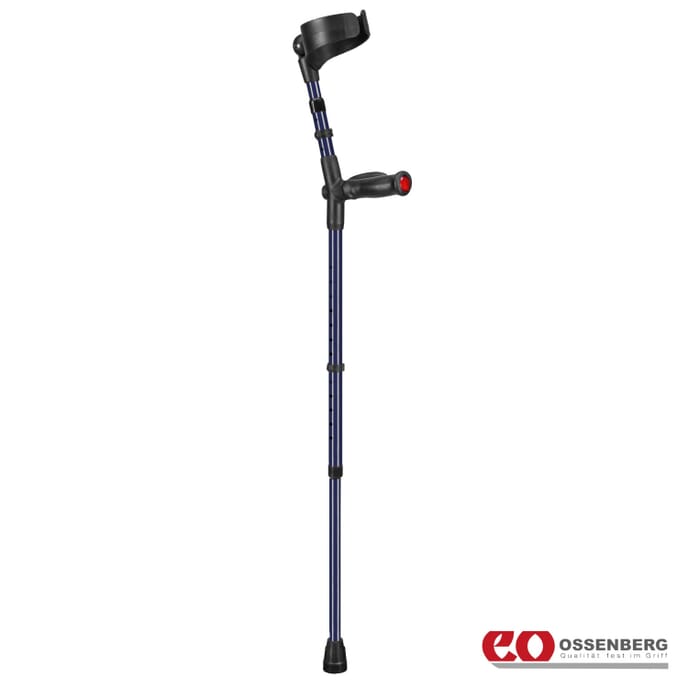 ossenberg comfort grip double adjustable crutches blue left