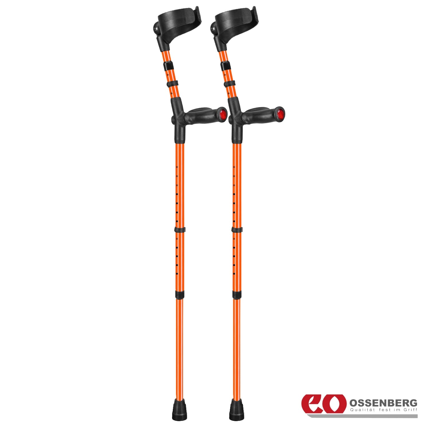 View Ossenberg Comfort Grip Double Adjustable Crutches Orange Pair information