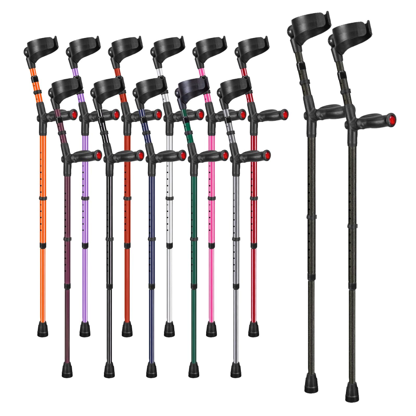 Ossenberg Comfort Grip Double Adjustable Crutches