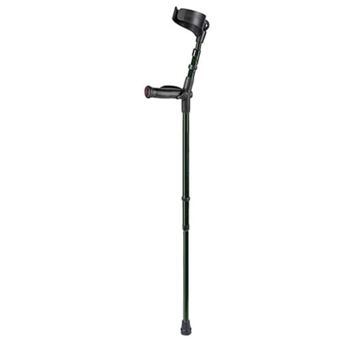 ossenberg comfort non slip crutch green left