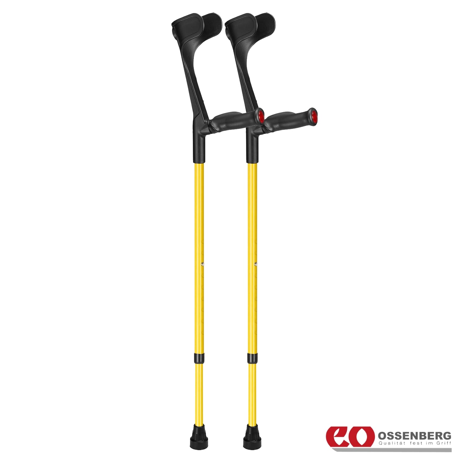 ossenberg open cuff comfort grip crutches yellow pair