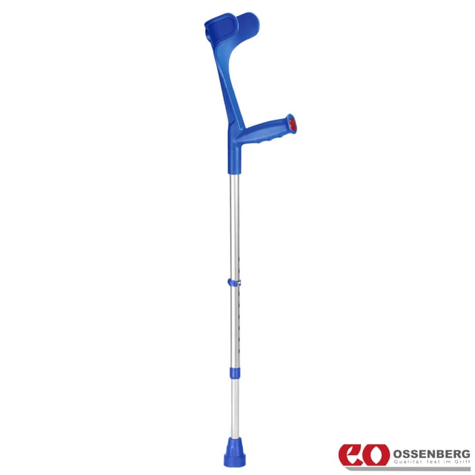 ossenberg open cuff crutches blue single