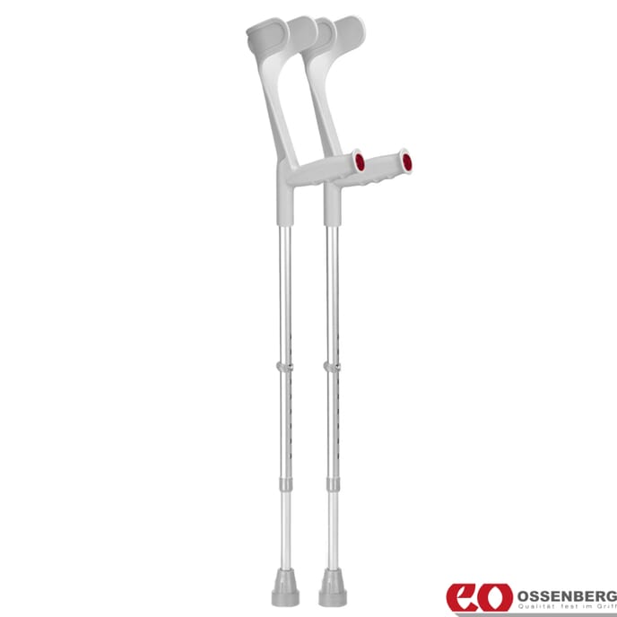 ossenberg open cuff crutches grey pair