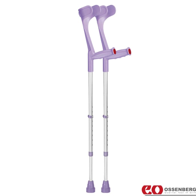 ossenberg open cuff crutches lilac pair