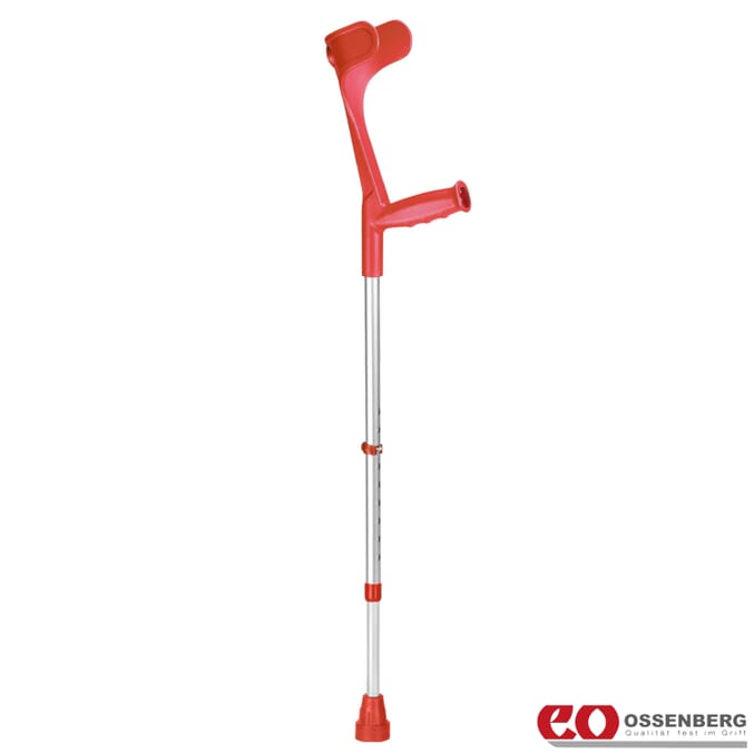 ossenberg open cuff crutches red single