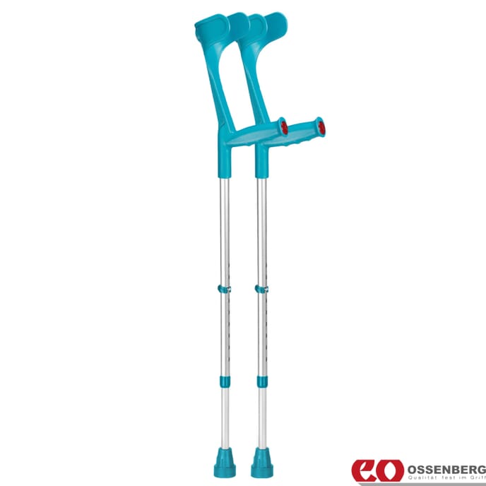 ossenberg open cuff crutches turquoise pair