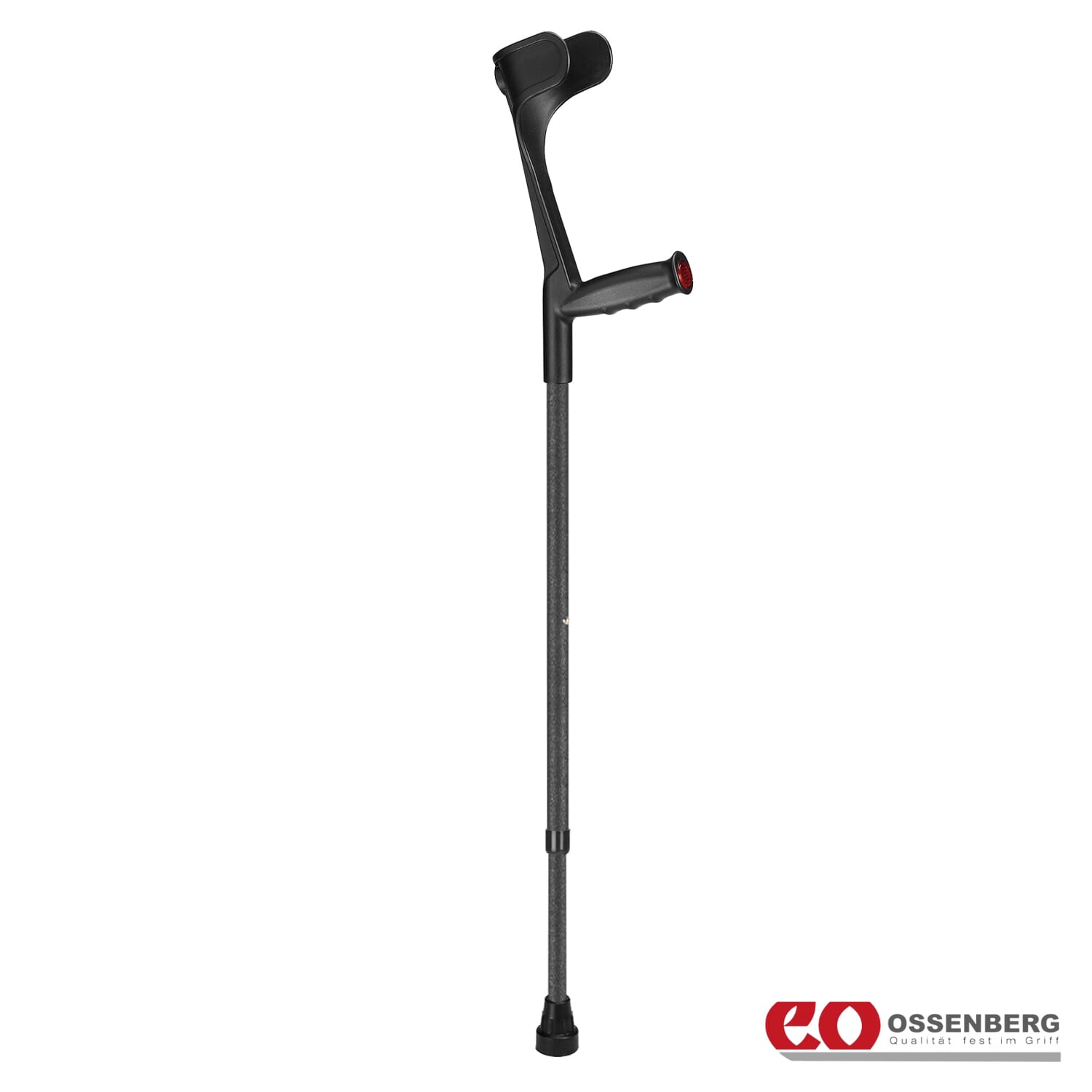 ossenberg open cuff soft grip crutches black single