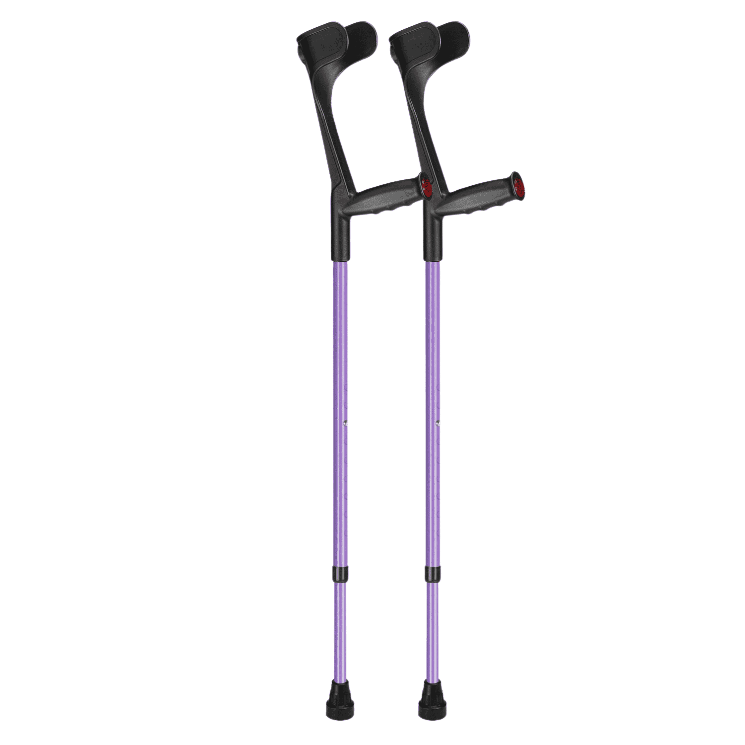 ossenberg open cuff soft grip crutches lilac pair