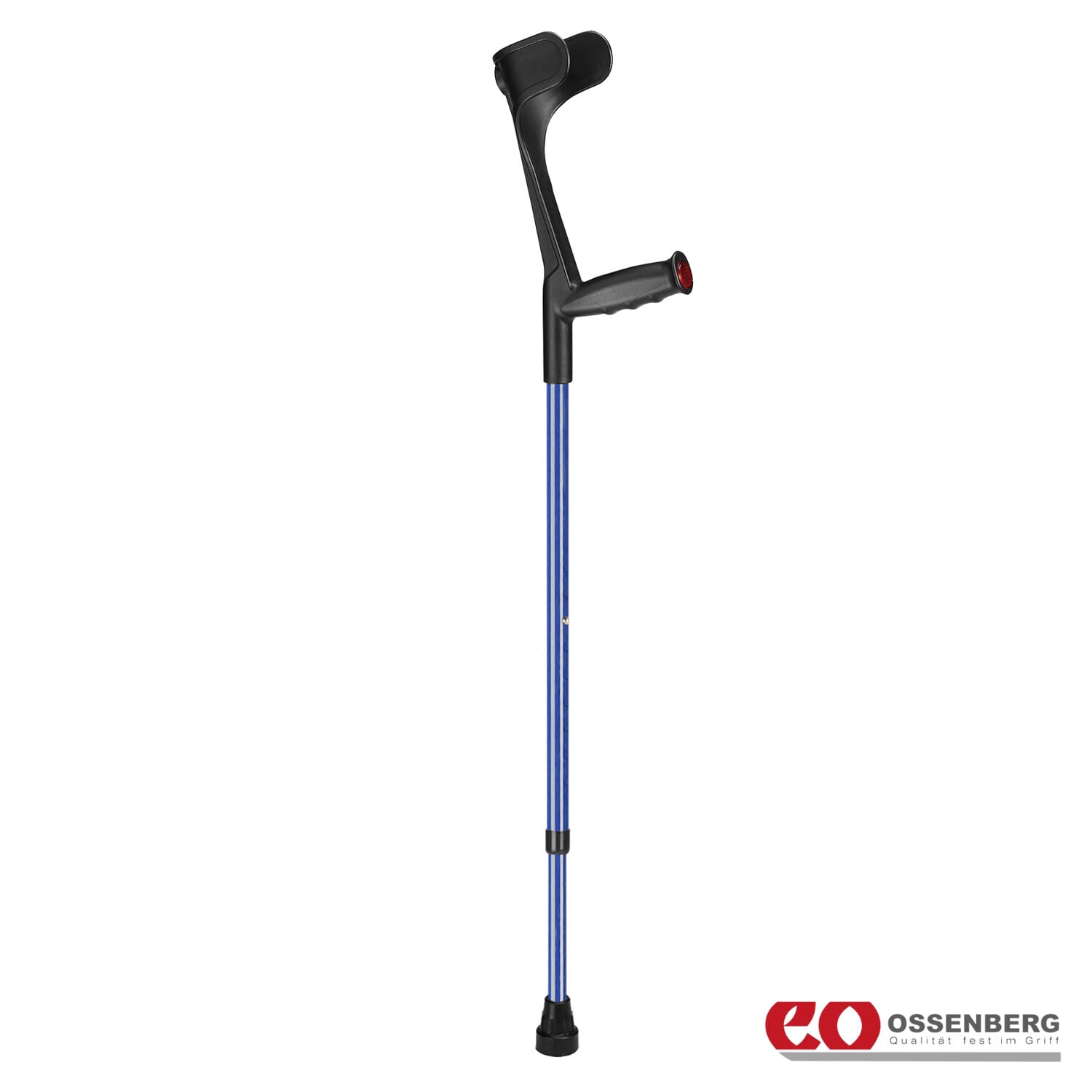 ossenberg open cuff soft grip crutches royal blue single