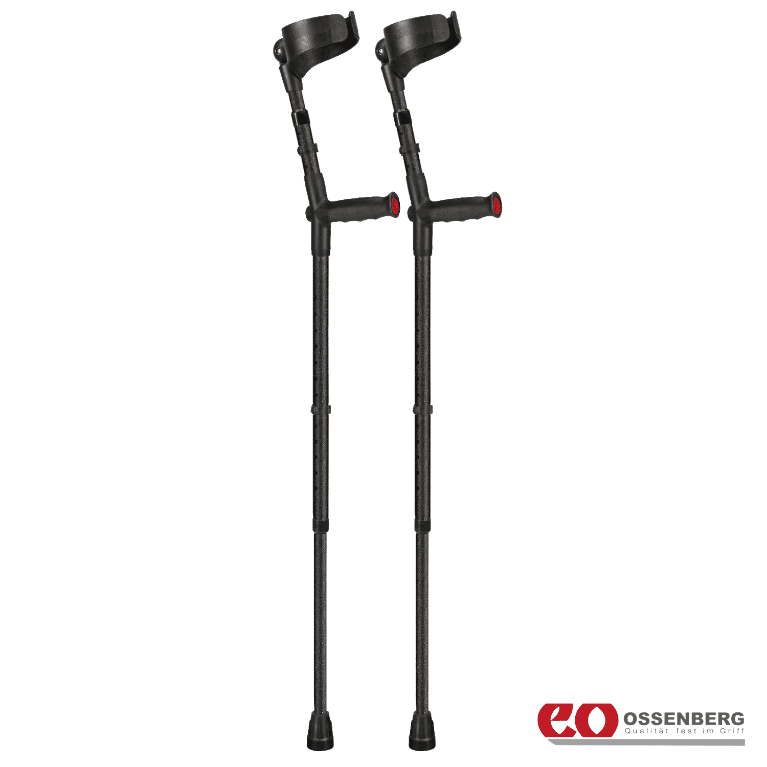 View Ossenberg Soft Grip Double Adjustable Crutches Black Pair information