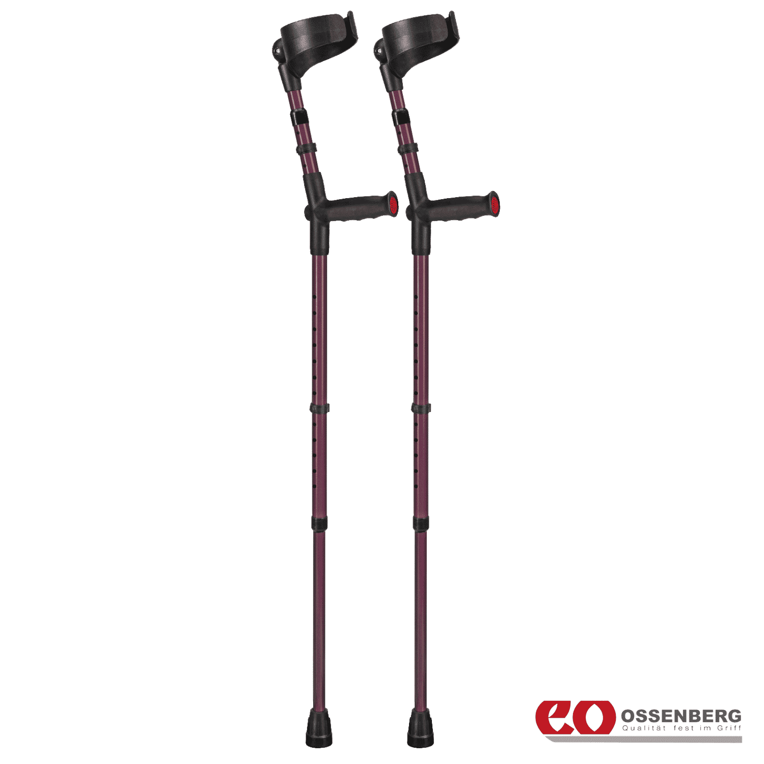 View Ossenberg Soft Grip Double Adjustable Crutches Blackberry Pair information