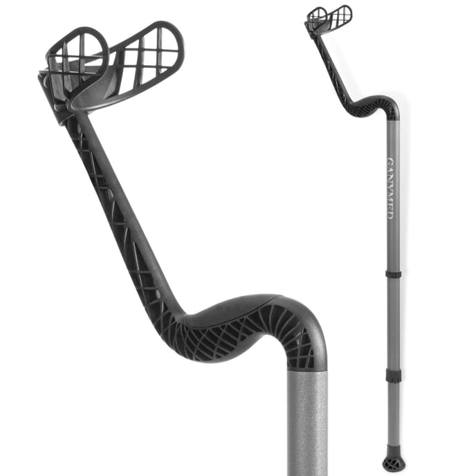 ossenberg soft grip ganymed crutches grey single