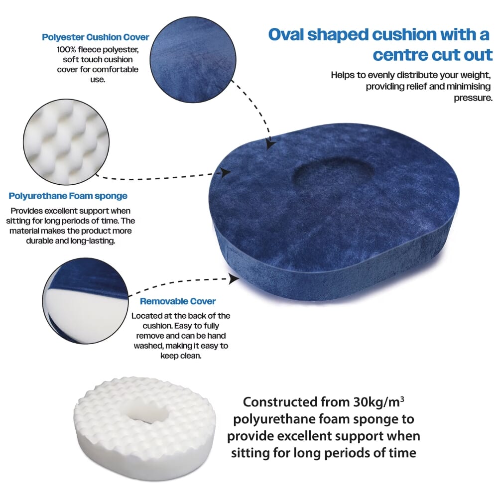 oval support cushion features