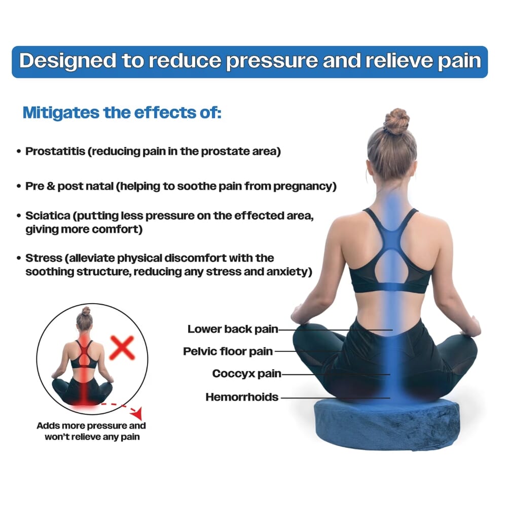 oval support cushion reduce pressure