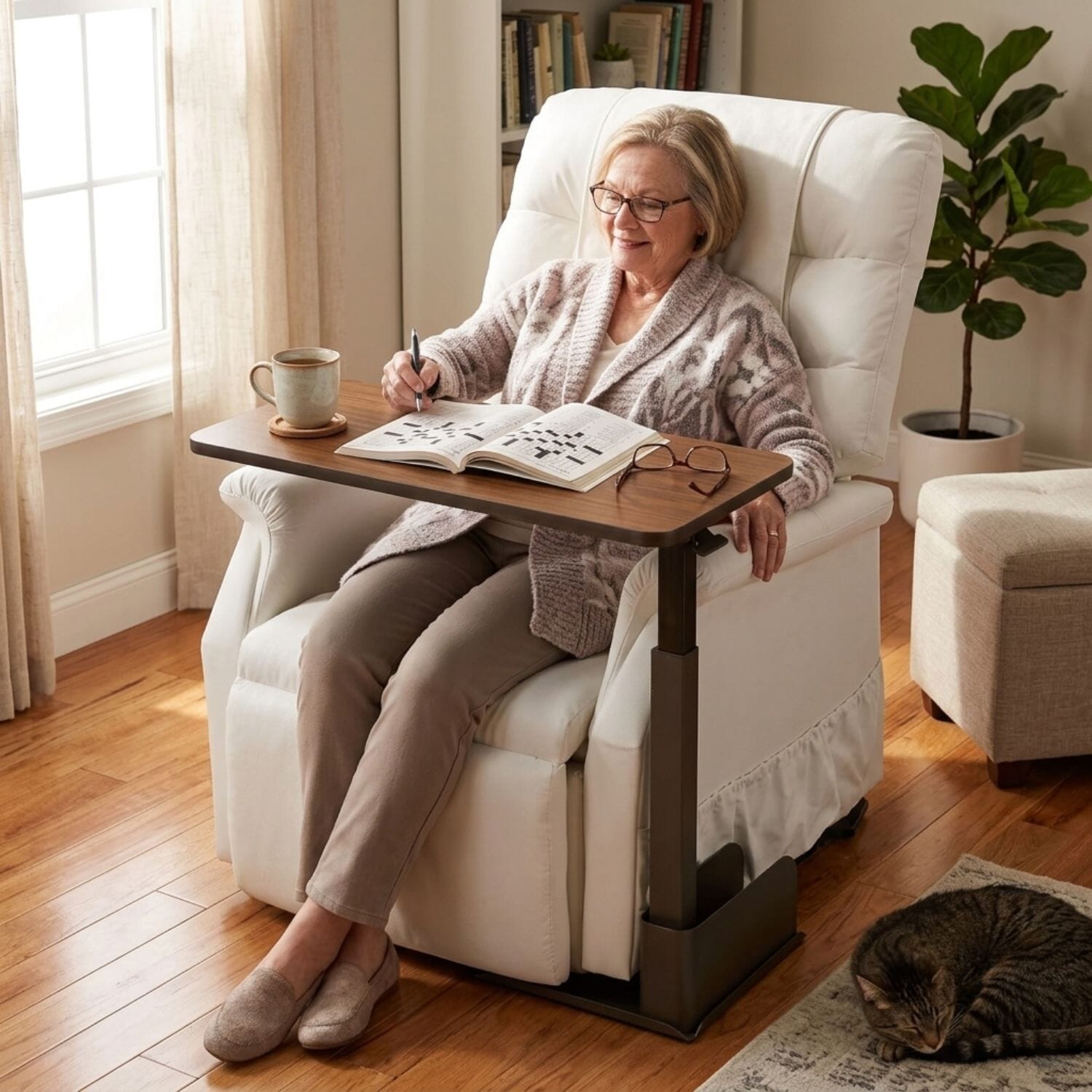 over riser chair table
