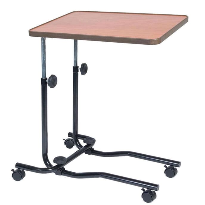 overbed chair table wheeled