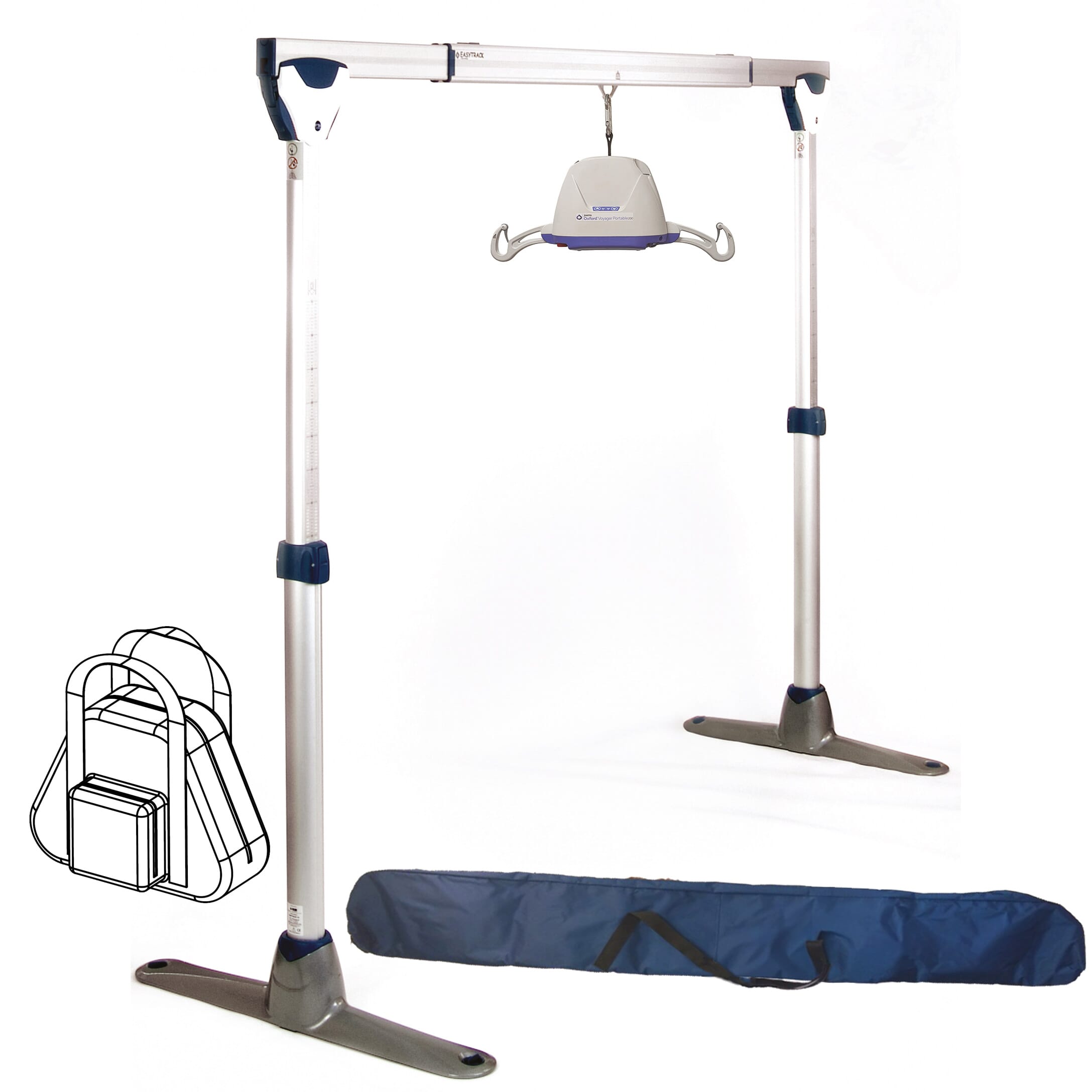 oxford easytrack freestanding gantry hoist carry bags