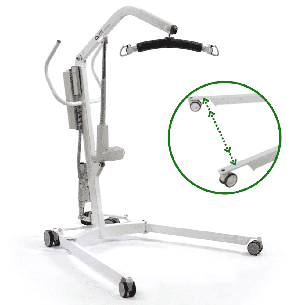 View Oxford Mini 140 Electric Mobile Hoist Electric Leg Opening information