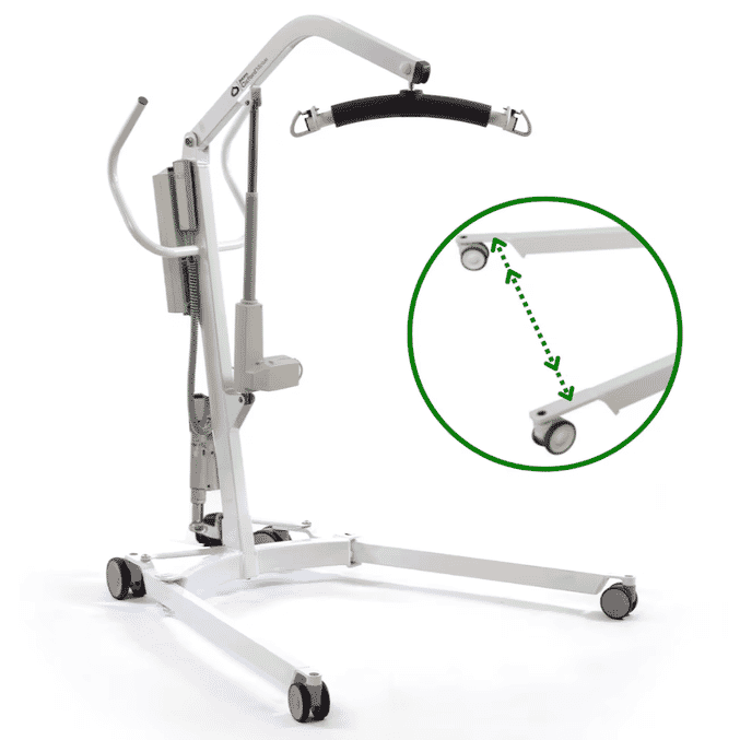 oxford mini 140 electric mobile hoist electric leg opening