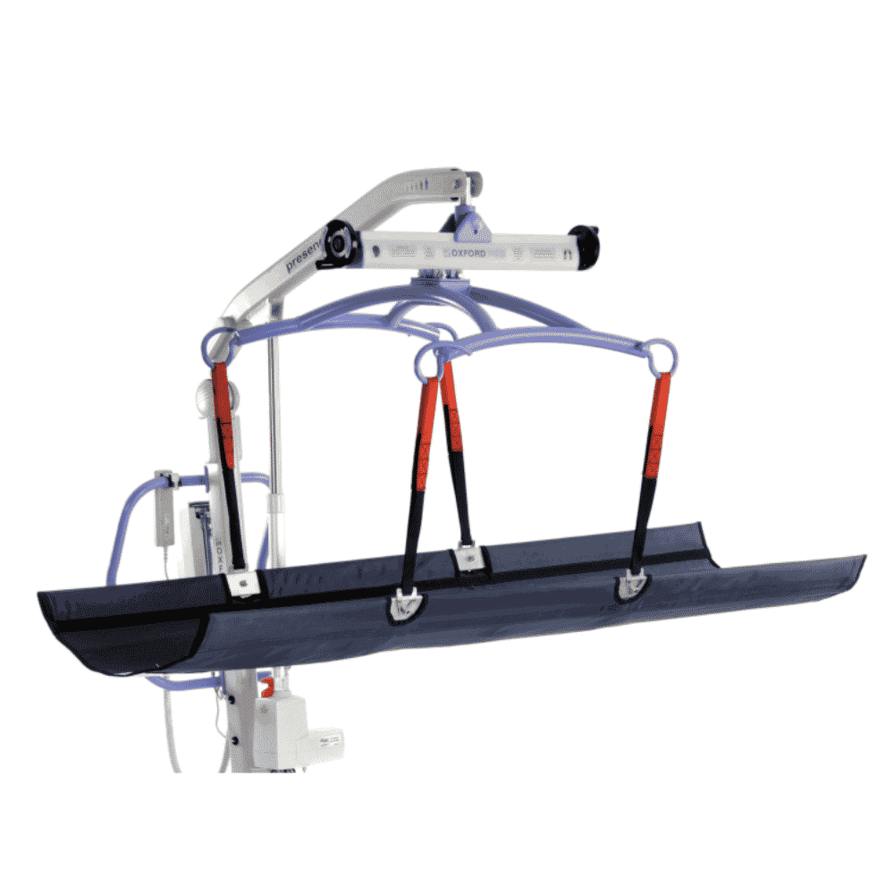 oxford presence mobile hoist with stretcher and cradle detail