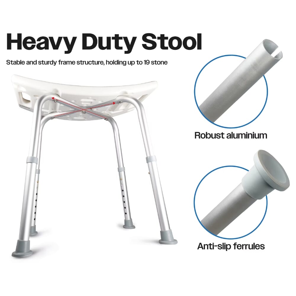 padded shower stool heavy duty