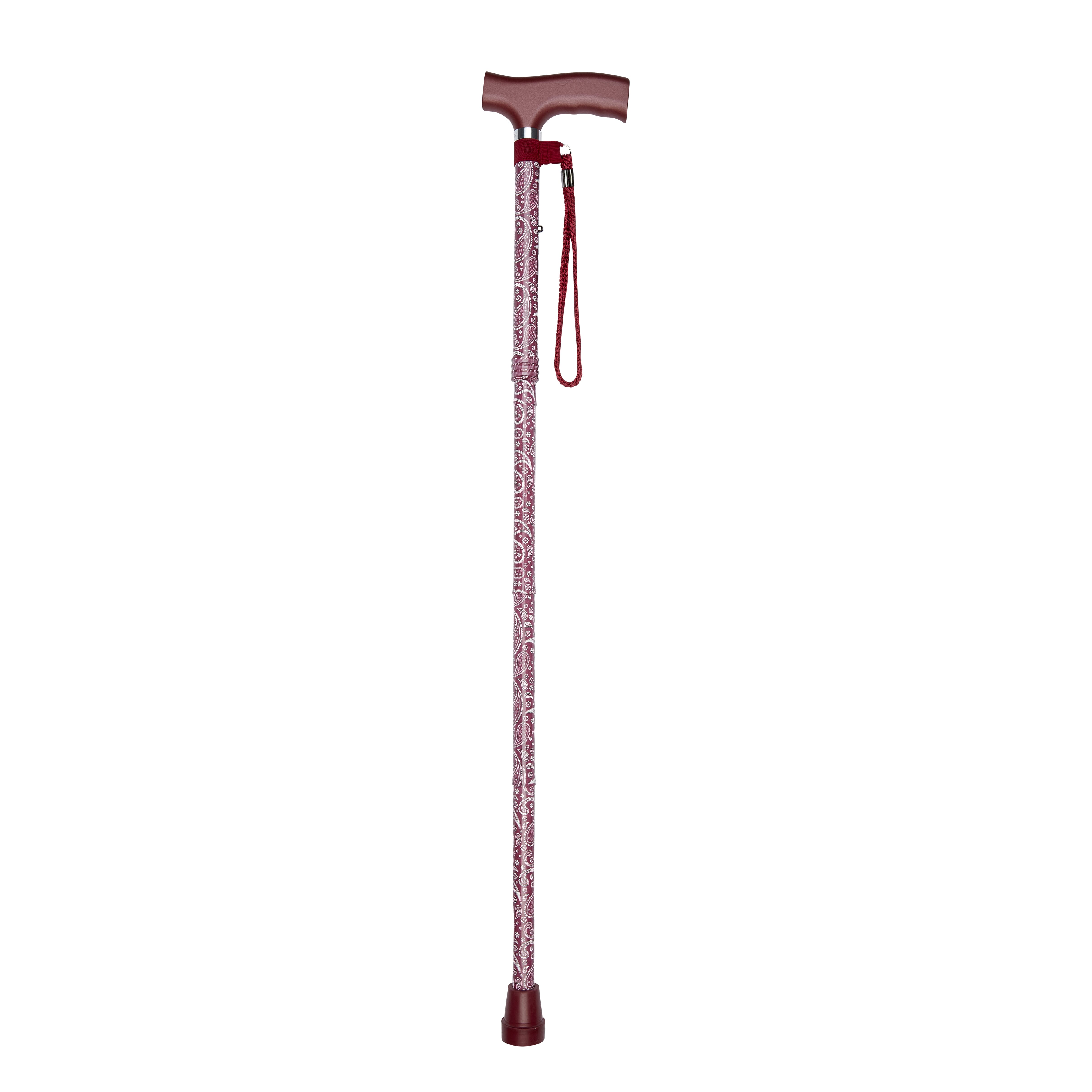paisley pattern folding stick red