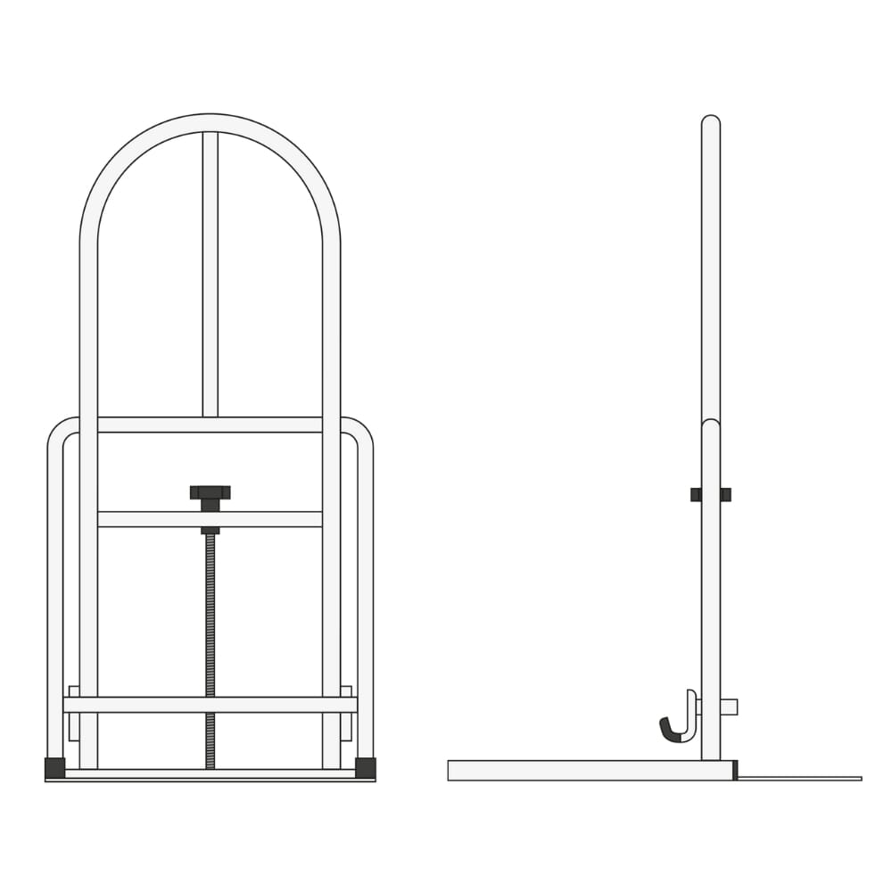 parnell premier plus bed rail drawing
