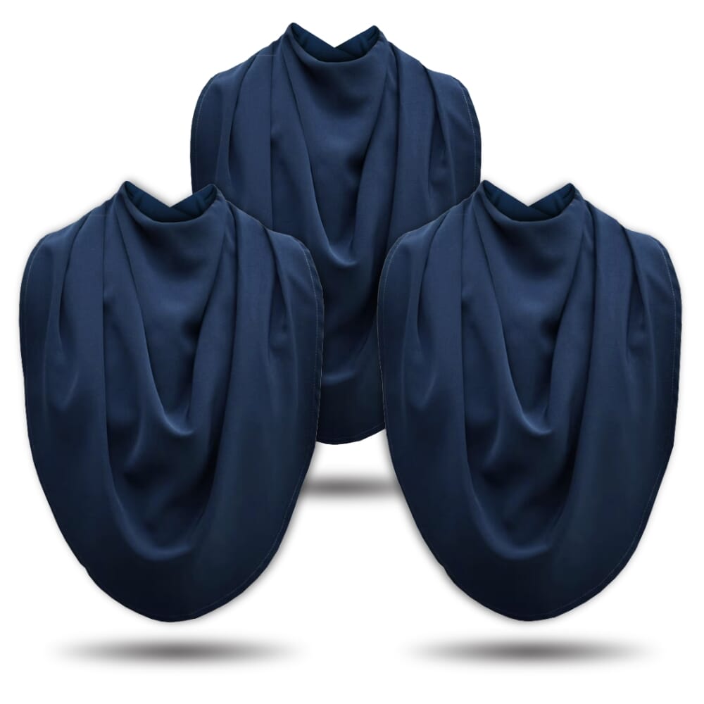 pashmina neck clothing protector blue pack of 3