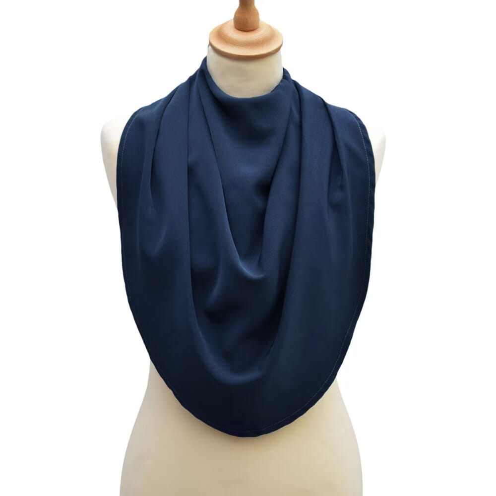 pashmina neck clothing protector blue