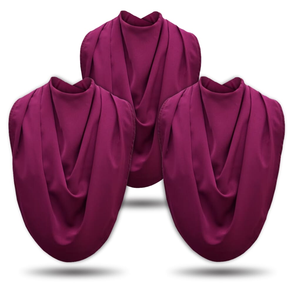 pashmina neck clothing protector burgundy pack of 3