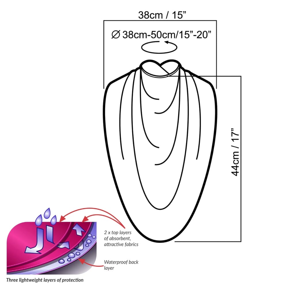 pashmina neck clothing protector dimensions