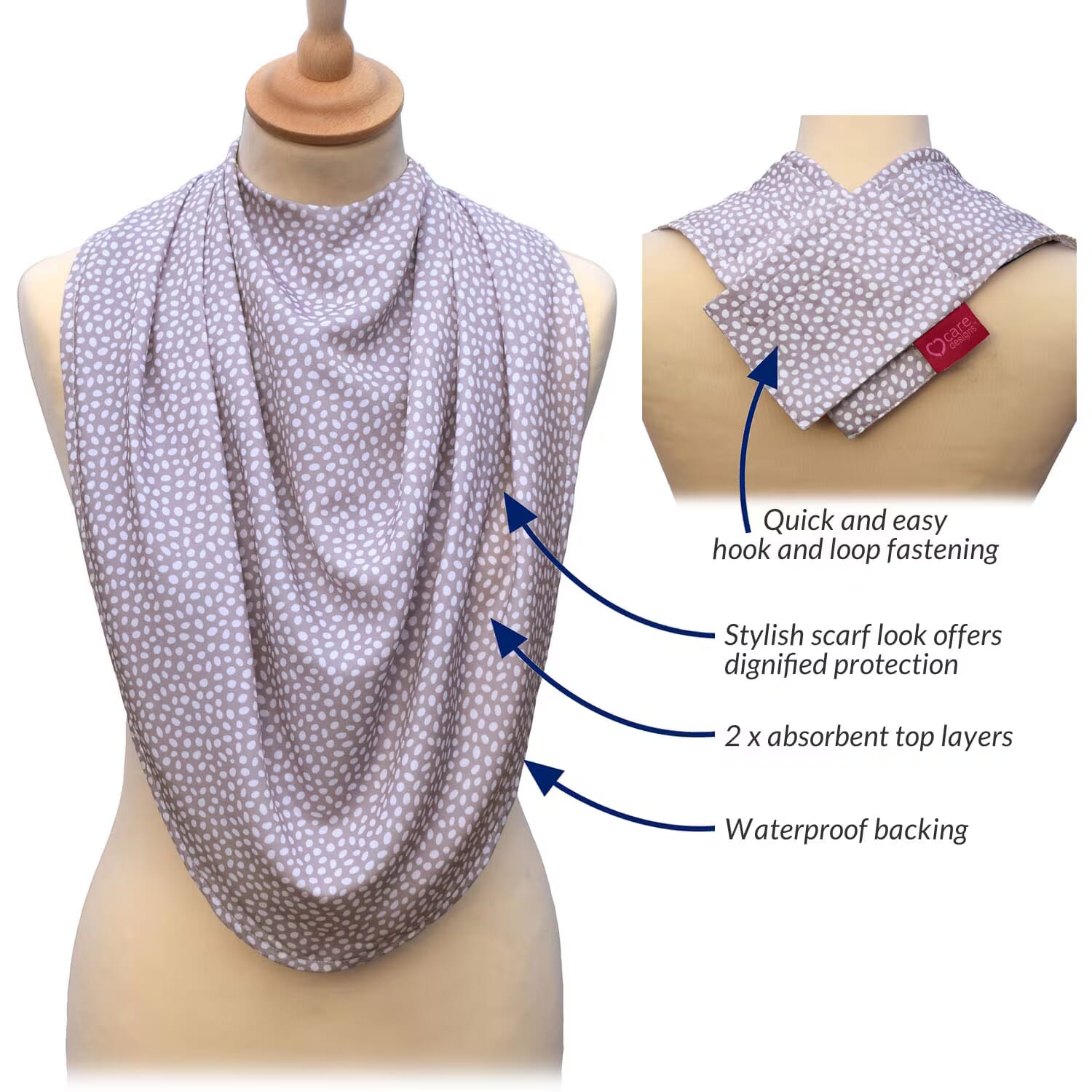 pashmina neck clothing protector features