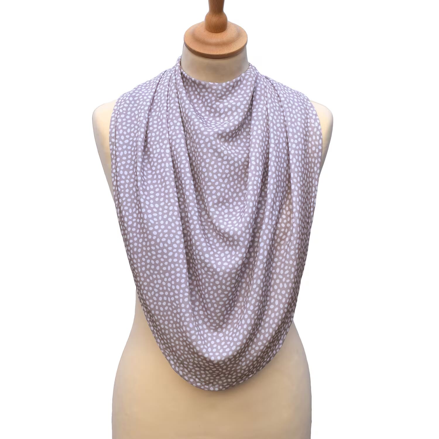 pashmina neck clothing protector grey dots