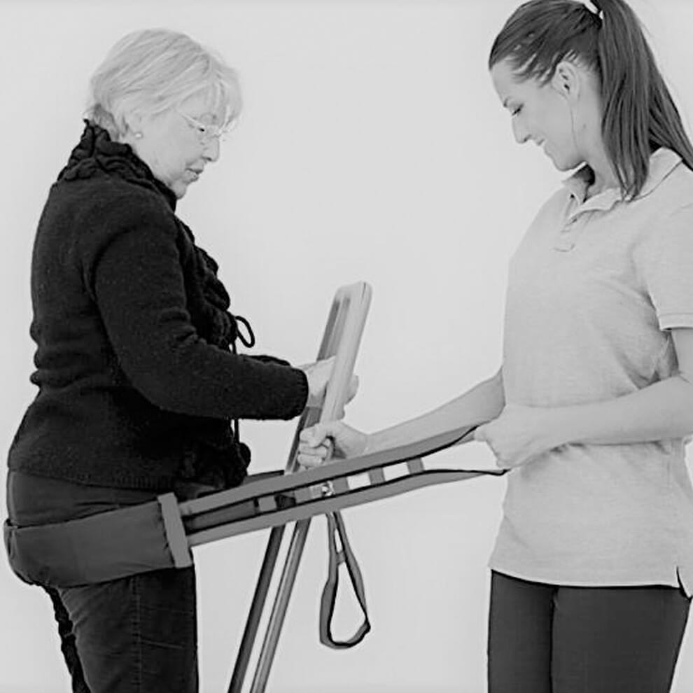 patient transfer aid ladder belt in action