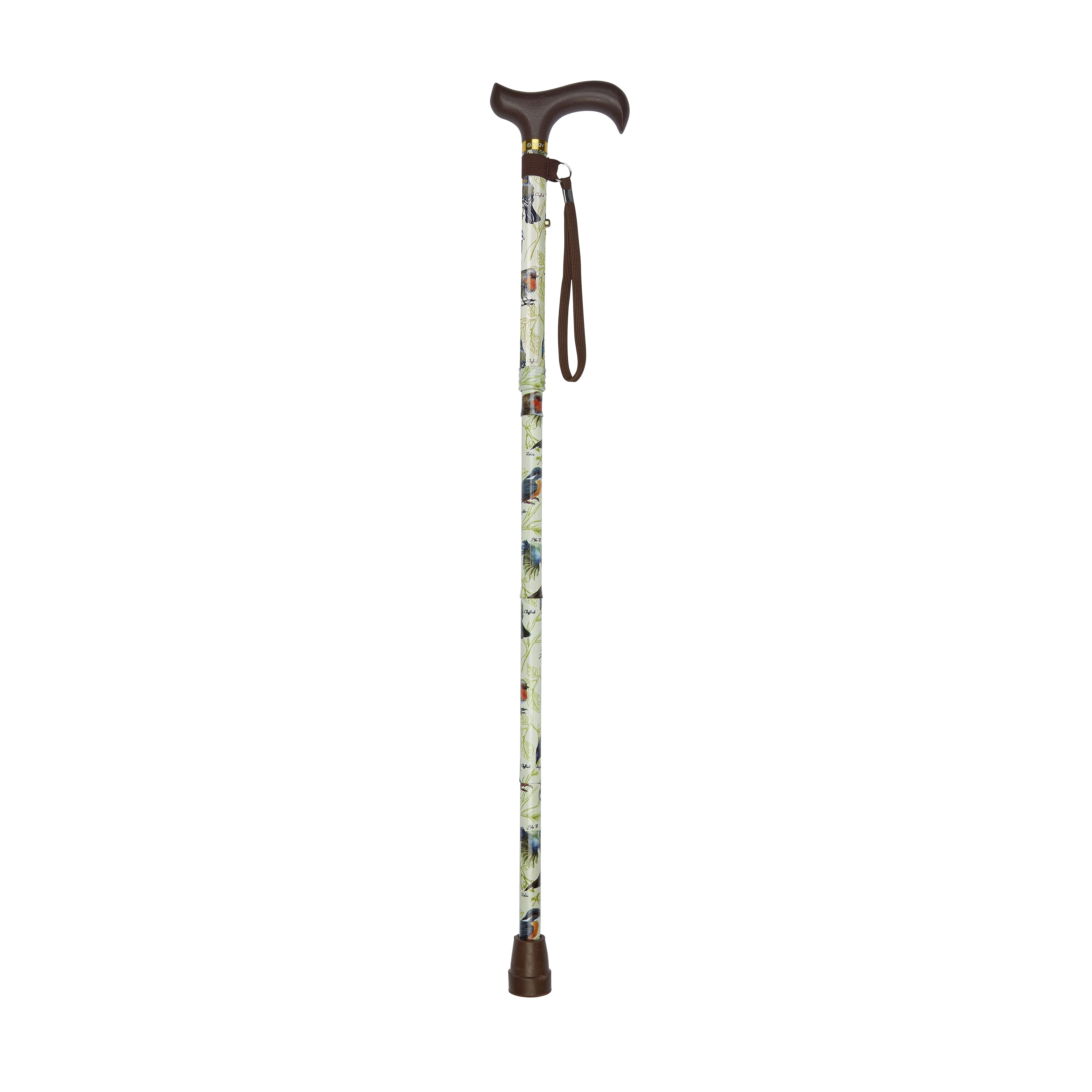 patterned folding stick garden birds pattern open