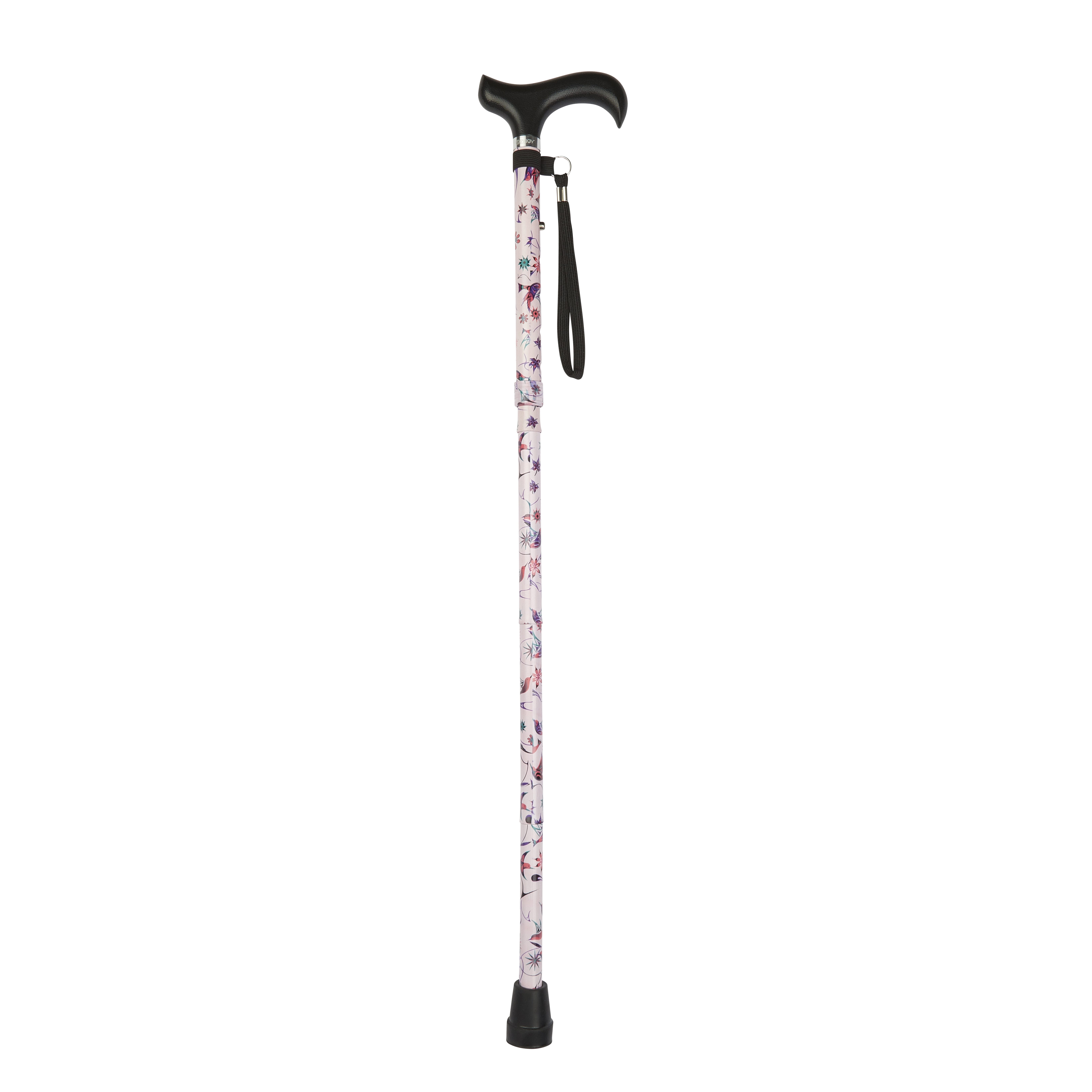 patterned folding stick pink floral pattern open