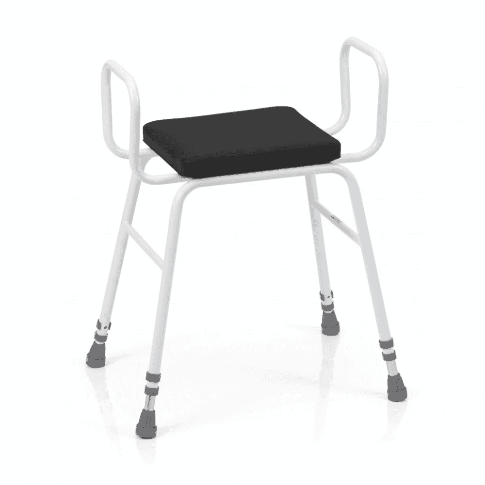 perching stool padded seat with arms