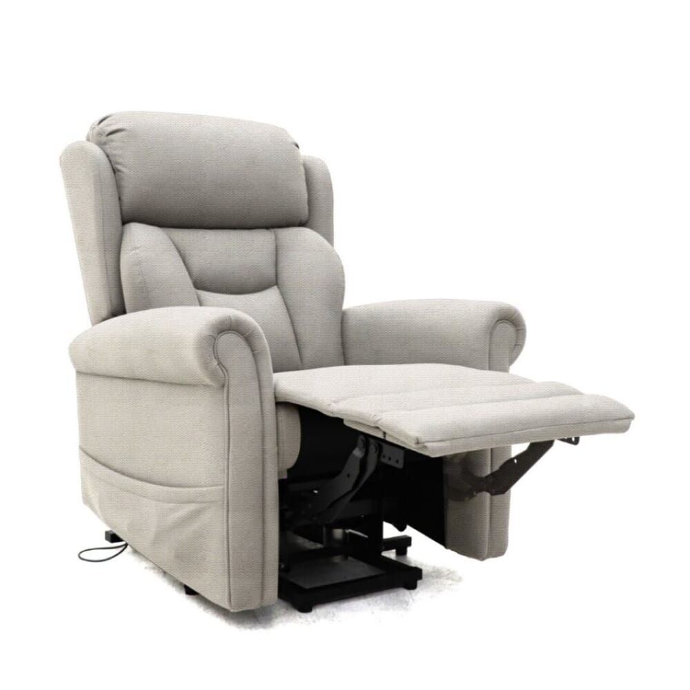 petite dallux nevis dual motor riser recliner chair cream reclining