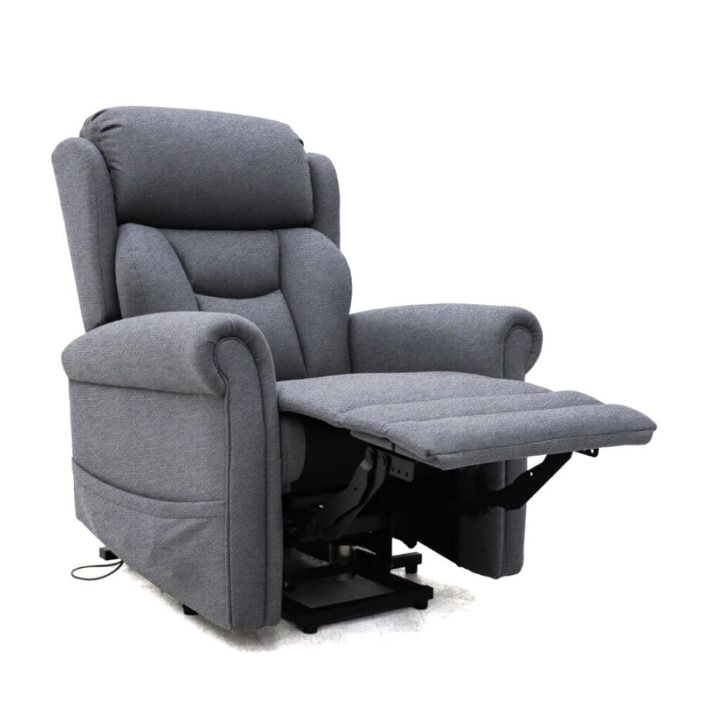 petite dallux nevis dual motor riser recliner chair grey reclining