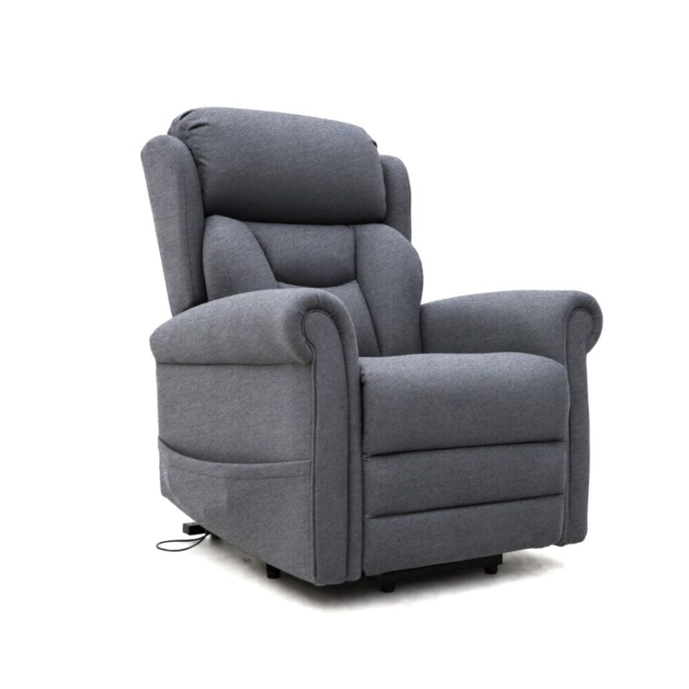 petite dallux nevis dual motor riser recliner chair grey