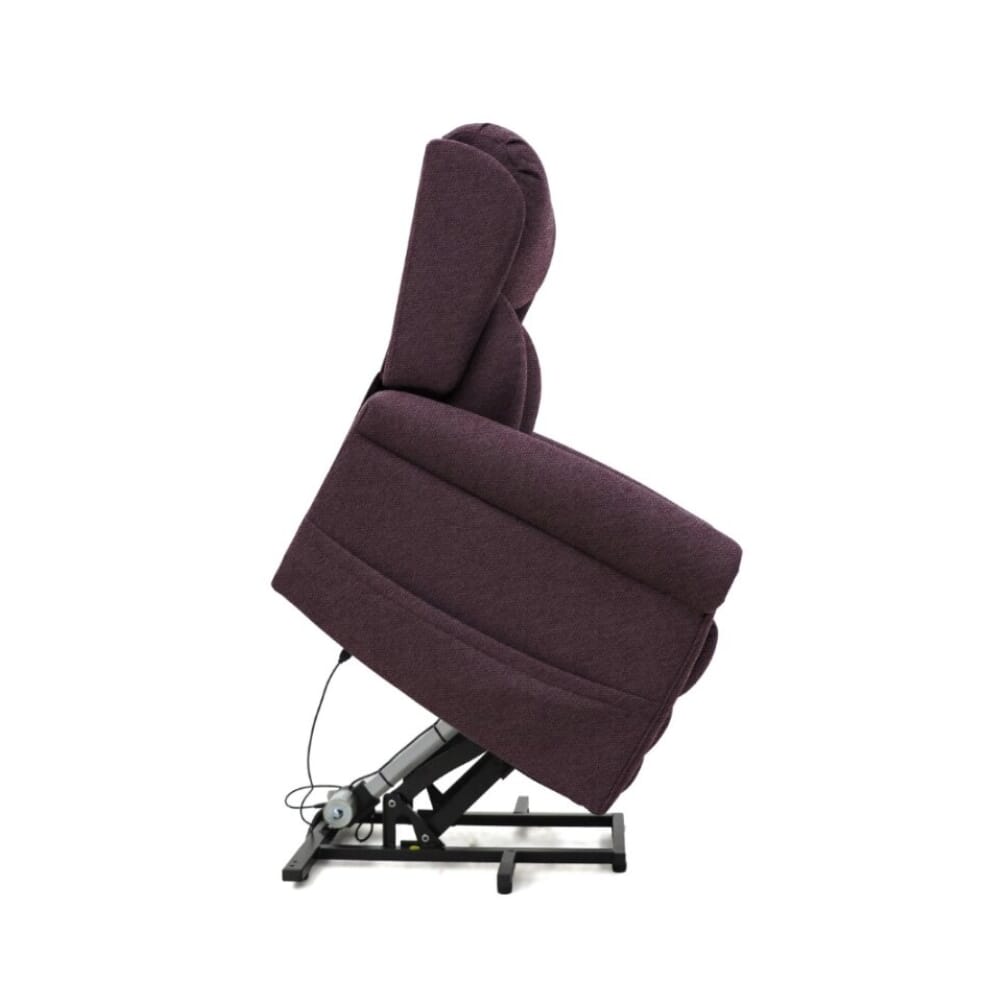 petite dallux nevis dual motor riser recliner chair rose rising side view