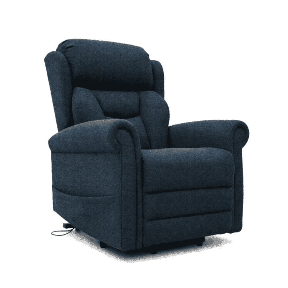 petite dallux nevis four motor riser recliner chair denim
