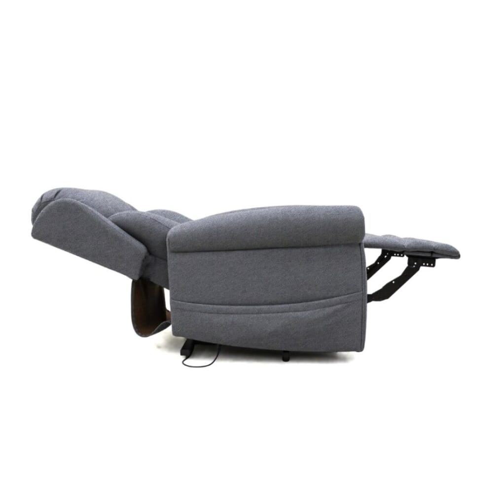 petite dallux nevis triple motor riser recliner chair grey reclining side view
