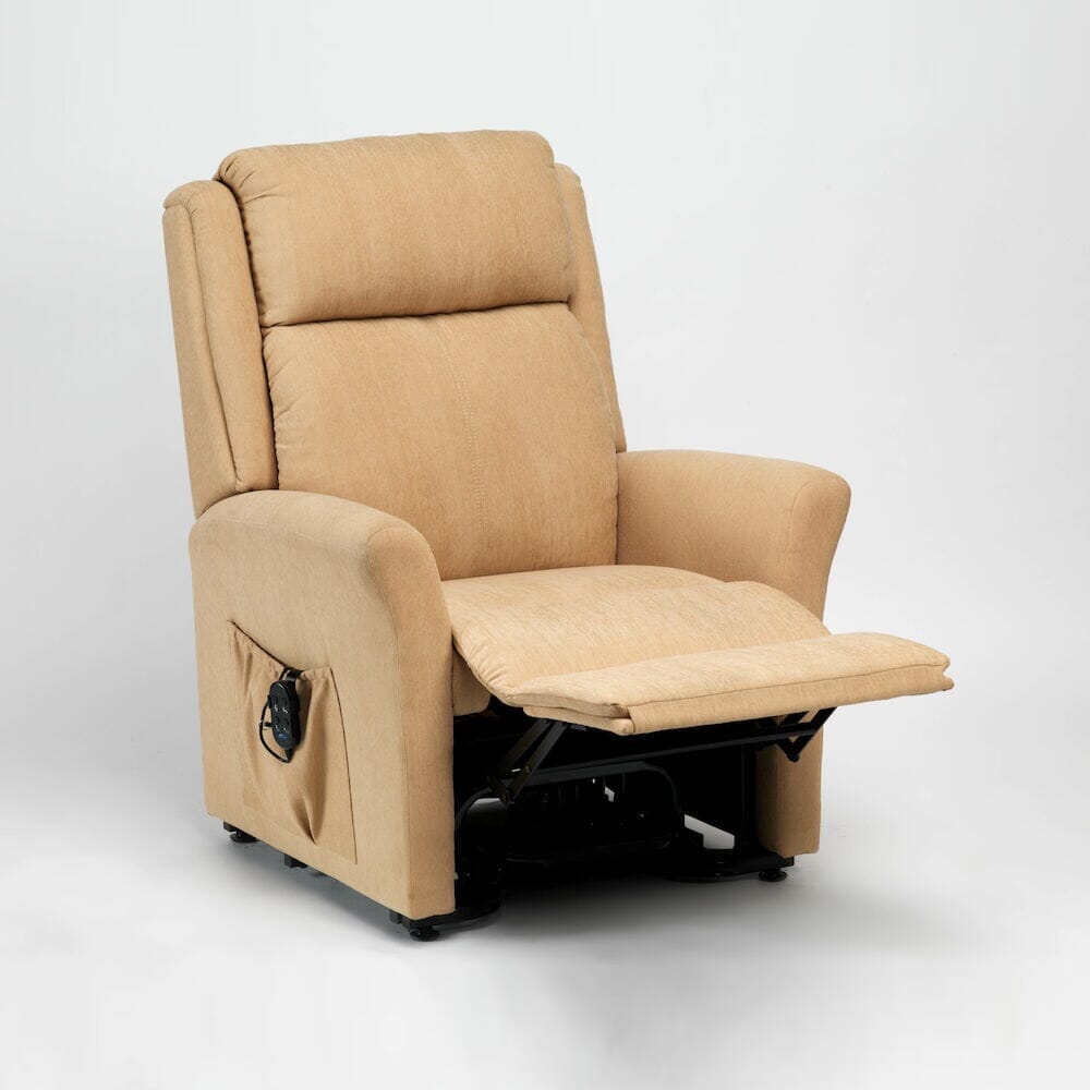 petite memphis luxury dual motor riser recliner chair biscuit upfootrest up