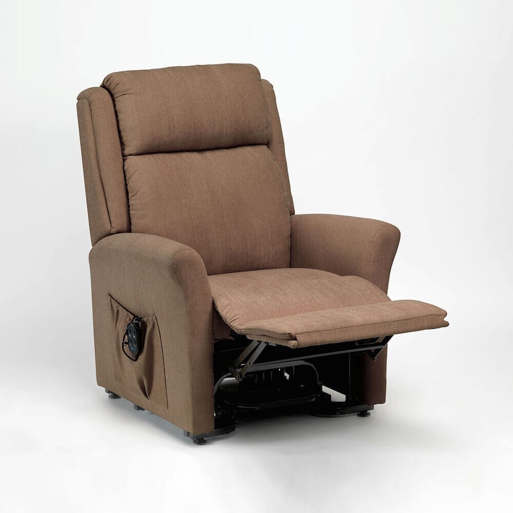 petite memphis luxury dual motor riser recliner chair mushroom footrest up