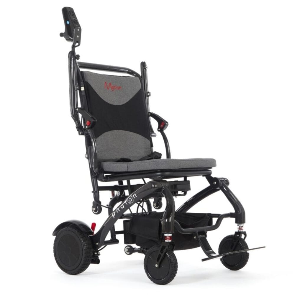 photon carbon fibre electric wheelchair black lift up arms