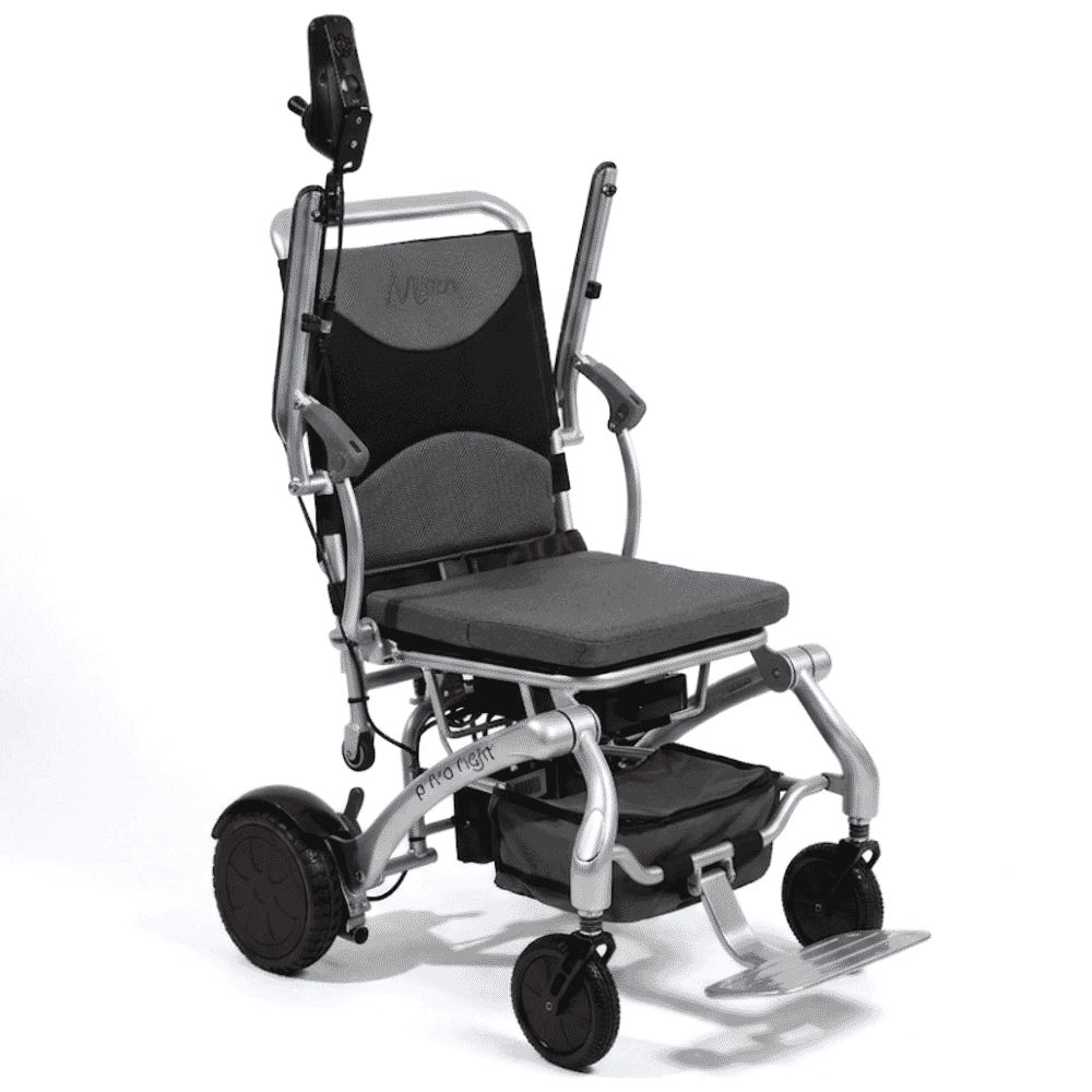 photon carbon fibre electric wheelchair silver arms up